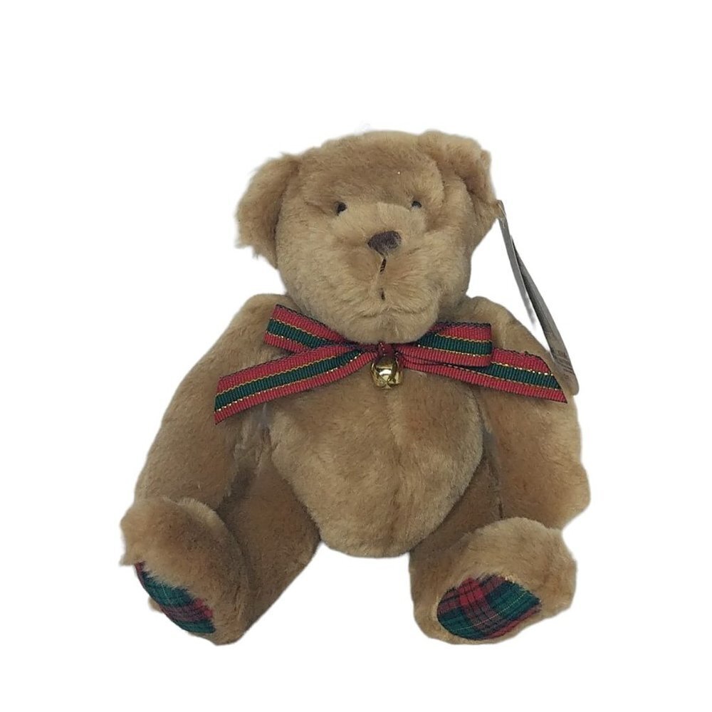American Greetings Teddy Bear 6 Inch Plaid Christmas